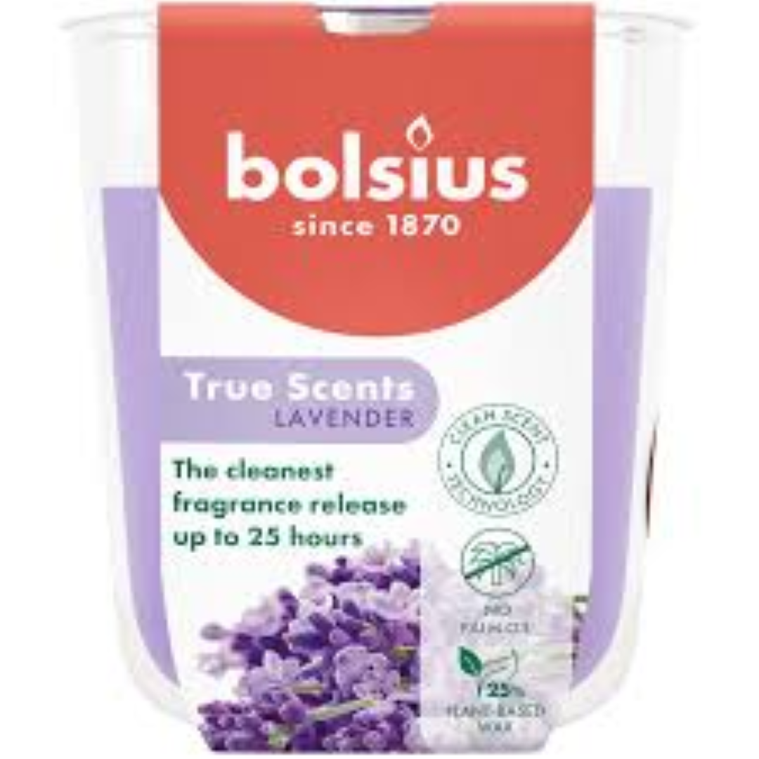 BOLSIUS AROMATIC VOTIVE ROUND FRENCH LAVENDER (77)